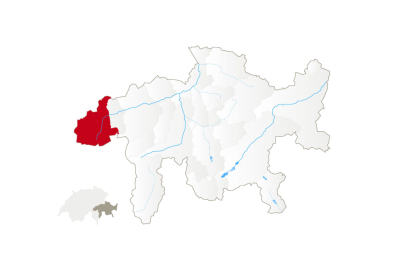 Karte Disentis Sedrun (© Graubünden Ferien) Karte Disentis Sedrun