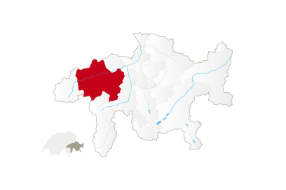Karte Surselva (© Graubünden Ferien) Karte Surselva