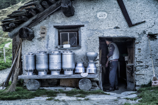 Alpgebäude im Bündnerland